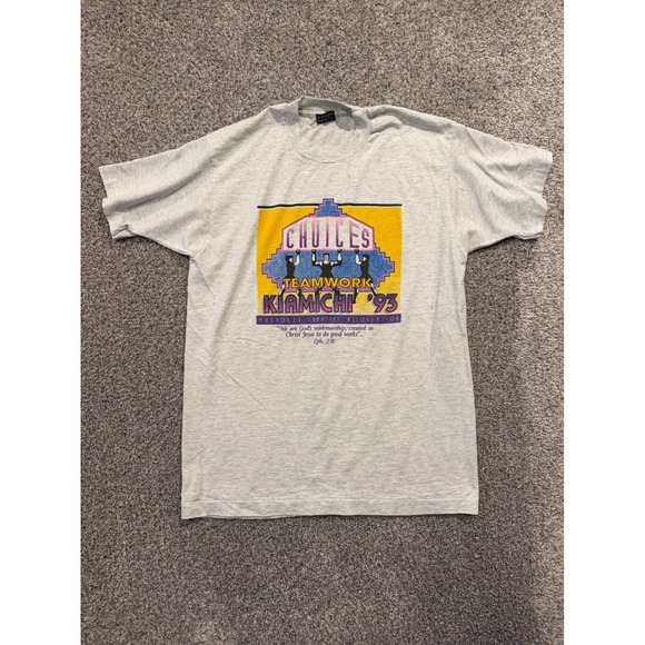 BEST Fruit of the Loom Other - Vintage T-Shirt Mens L 93 Kiamichi Baptist Association Teamwork Choices Graphic*
